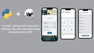 KivyMD + Django REST Showcase | Bikerider App with Face & Biometric Auth (JWT)