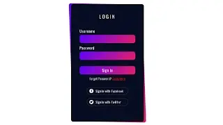 Modern Login Form using HTML & CSS | How To Create a Login Form