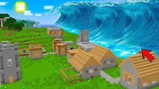 ДЕРЕВНЯ ЖИТЕЛЕЙ ПРОТИВ ЦУНАМИ В МАЙНКРАФТ 100% ТРОЛЛИНГ ЛОВУШКА MINECRAFT