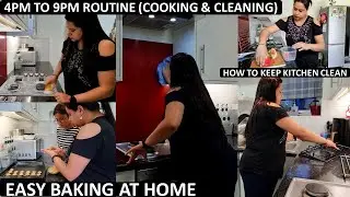 Evening To Night Routine - Cooking, Outing & Cleaning | Orange Cookies | Bhelpuri Namkeen | Panini