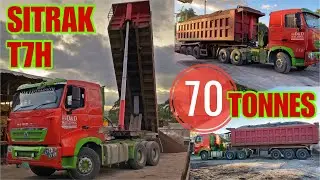 AMAZING CHINESE TRUCK - Dumping 70 TONNES of Sand
