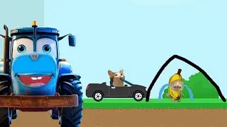 СИНИЙ ТРАКТОР ИГРАЕТ В ИГРУ СПАСЕНИЕ МЕМ КОТОВ