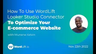 How To Use WordLift Looker Studio Connector To Optimize Your E-commerce Website
