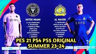 TUTORIAL UPDATE PATCH OPTION FILE PES 2021 PS4 PS5 SUMMER SEASON 2023 2024 INTER MIAMI