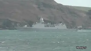 ROYAL NETHERLANDS NAVY FRIGATE HNLMS TROMP F803 IN PLYMOUTH SOUND 10-4-22