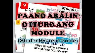 PAANO ARALIN O ITURO ANG MODYUL