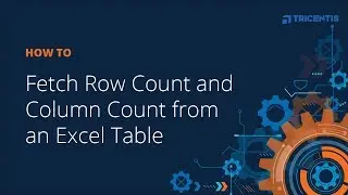 How To: Fetch Row Count and Column Count from an Excel Table