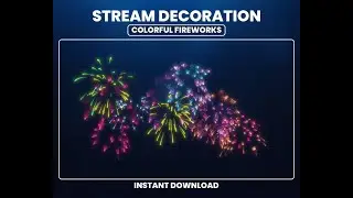 Animated Firework Stream Overlay – Vibrant Twitch & Streamlabs Design