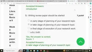 ACADEMIC RESEARCH WRITING WEEK 8 MCQ