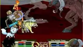 AdventureQuest lv.78 Jareno vs The Terrible Tharg