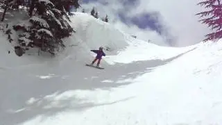 Corinne boarding down Coffin!