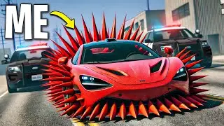 I Spent 24 Hours Robbing Banks with Spike Cars on GTA 5 RP