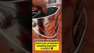 Galvanized Cutlery Bucket Batch Production Inspection! #Shorts #GalvanizedBucket