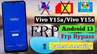 Vivo y15s frp bypass Android version 13 vivo y15s frp bypass latest security without PC unlock tool