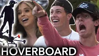 Real Life FLYING Hoverboard Drone Vehicle vs TAYLER HOLDER | BRYCE HALL | Sway LA & Friends