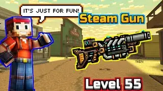 Steam Gun review - Cool weapon to use :D (Pixel Gun 3D) (1.6.6.0)