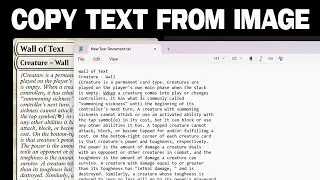 How to Extract Text from Images Windows 10/11 | Copy Text from Image