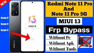Redmi Note 11 pro+ 5G Hardresate And Frp Bypass With Out  Pc New Method (2023)