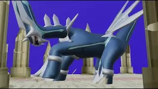 Macro Dialga Stomps Tiny Turtwig Animation
