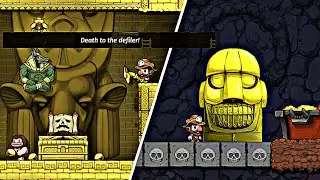 Spelunky 1's Temple + Ending RECREATED In Spelunky 2