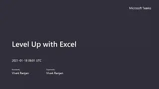 Level Up with Excel, Day 1