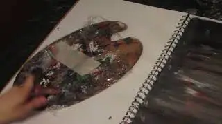 Frustrated ASMR  abstract : how to paint with  cling film speedpaint