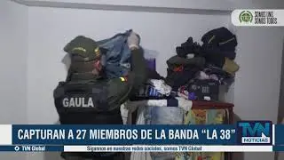 Capturan 27 miembros de la banda delincuencial "La 38" con injerencia en el Nororiente de Medellín