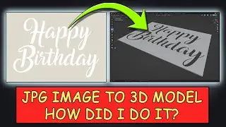 2D image to 3D stencil using Free Programs