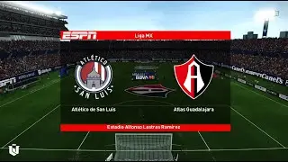 San Luis vs Atlas ● Liga Mx 2024 ● Gameplay Pes 2021