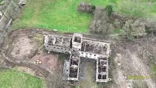 Afgebrand kasteel in Heel