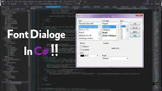 Using FontDialog (Change Font_Type, Size, Style ...) In C#