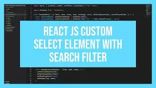 ReactJS custom select element with search filter