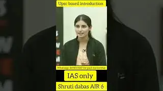shristi dabas AIR 6 #upsc #pwupsc #ias