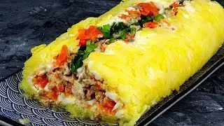 Салат Мимоза в рулете