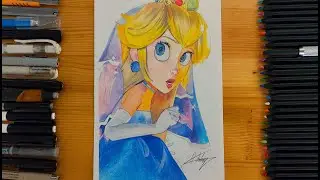 Drawing - Princess Peach  (The Super Mario Bros. Movie)