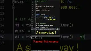 be a senior python developer fast reversed list 