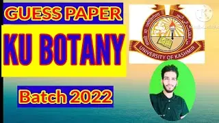 Guess paper of botany batch 2022 || Kashmir university model paper @GOODTOBEABLE