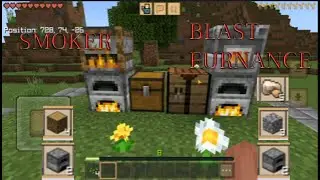 SMOKER AND FURNANCE in crafting and building #furnance #minecraft #crafts #gaming #gamer #tutorial
