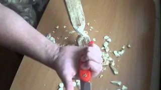 Peasant knife от Svord. Тест на деревяшке.