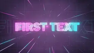 Customizable Synthwave Neon Text Animation with Retrofuturistic Flair and Dynamic Music - HD MP4
