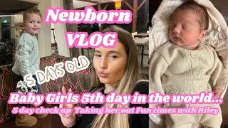 NEWBORN & TODDLER MUMS DAY IN THE LIFE! My baby girls 5th day!😍🫶🏼👶🏼 Postpartum VLOG Mumfluencer