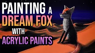 Painting A Surreal Dream Fox With Acrylic Paints - Flooko