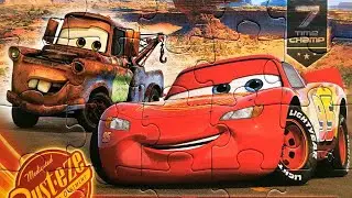Mater and Lightning McQueen - assembling cartoon puzzle for kids and toddlers