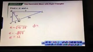 Using the geometric mean in triangles