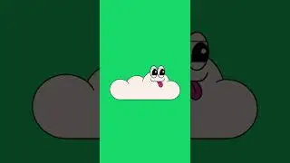 green screen cartoon cloud ☁️ 