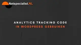 analytics tracking code in wordpress plaatsen