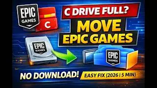 Move Epic Games to Another Drive Without Re-Downloading (2026 | 5 Min Fix)