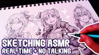 Sketching ASMR OBSYDIA |Real time + No Talking