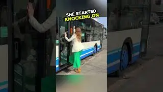 Her Skirt Got Stuck in the door but the bus 🤯 