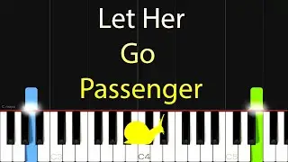 Let Her Go Passenger Piano SLOW Tutorial